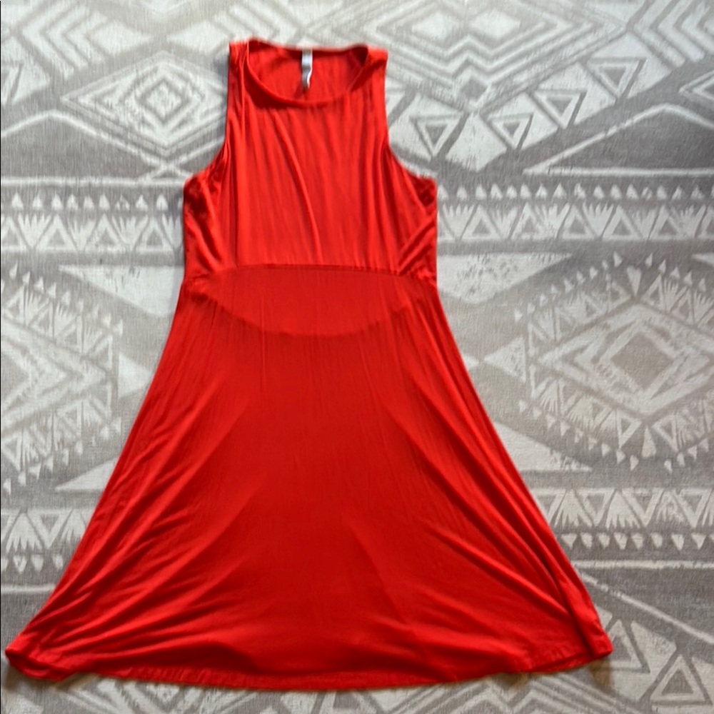 Athleta Midi Santorini Dress in Classic Red with Flattering Fit